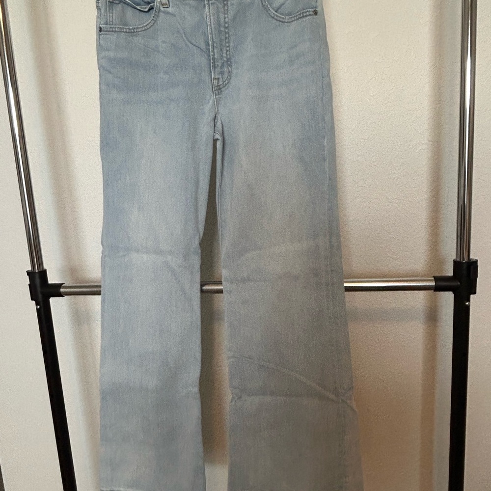 Everlane High Rise Flare Light Wash Jeans